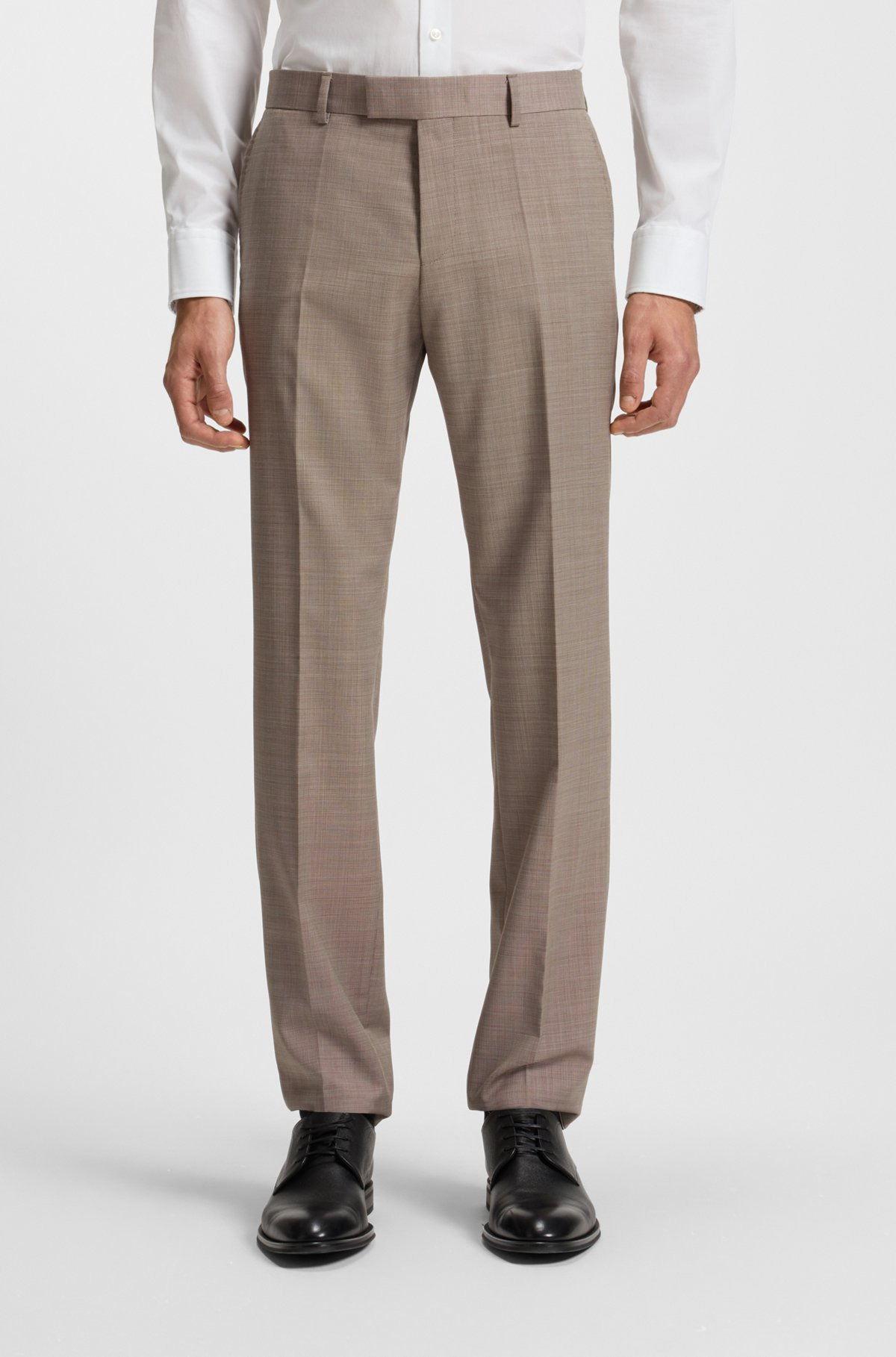 SLIM-FIT THREE-PIECE SUIT IN MICRO-PATTERNED WOOL - 6