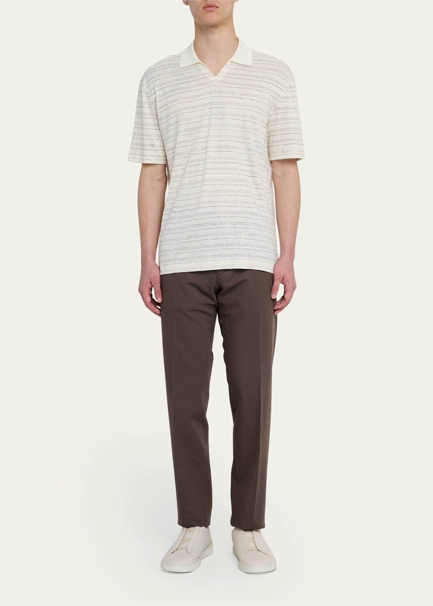 Men's Cotton-Linen Summer Chino Pants - 2
