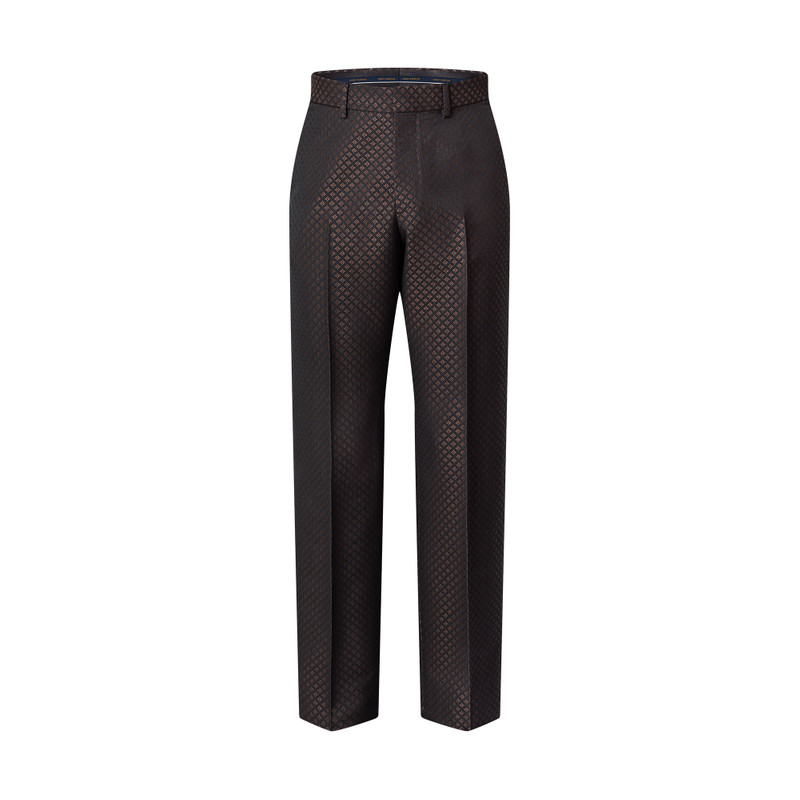 Wool-Silk Blend Monogram Evening Cigarette Pants 1