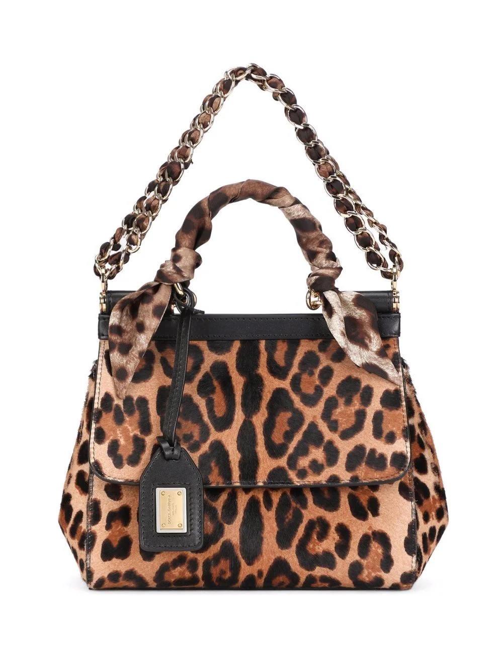 leopard-print Sicily shoulder bag - 1