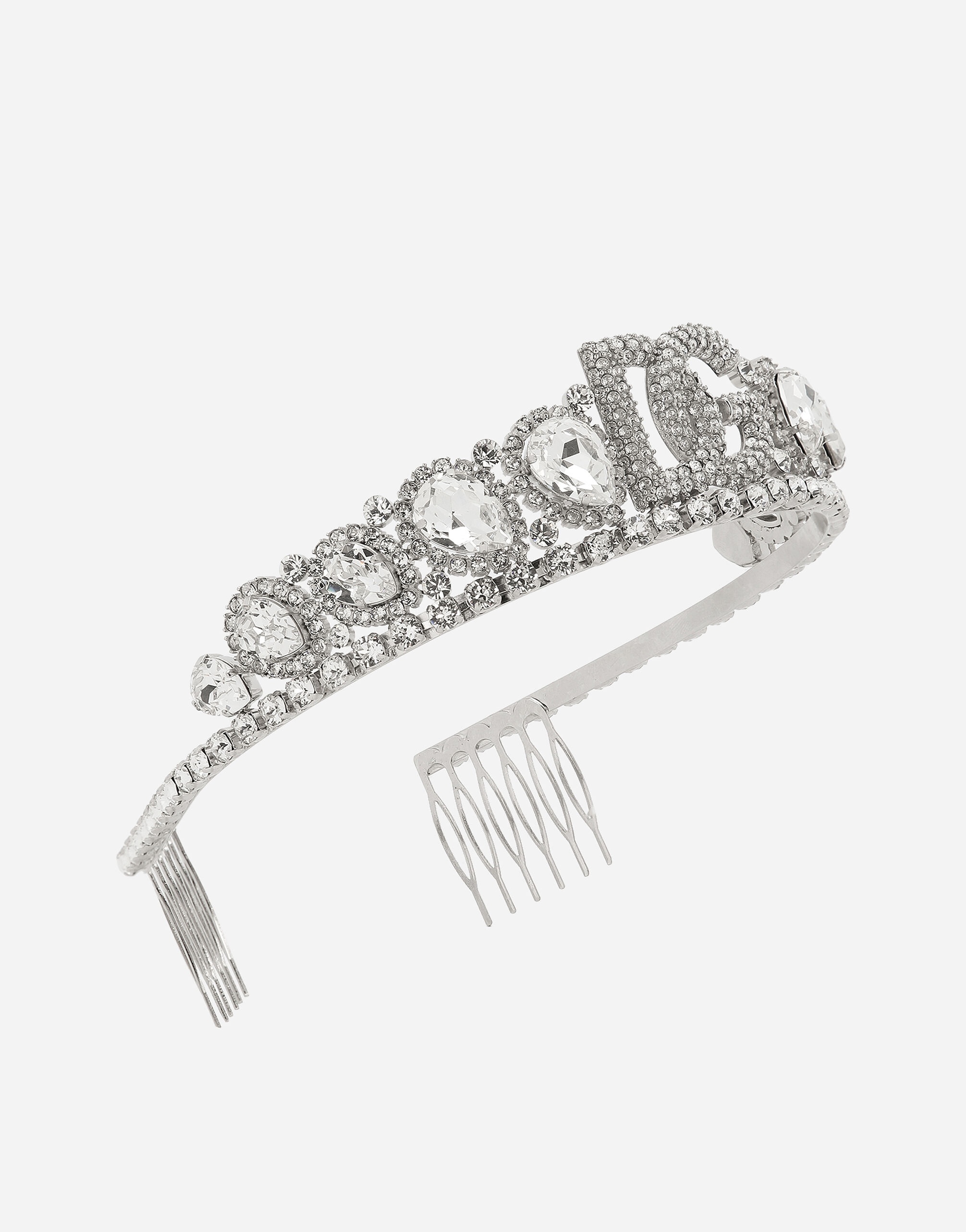 Diadem with crystal embellishment and DG logo - 2