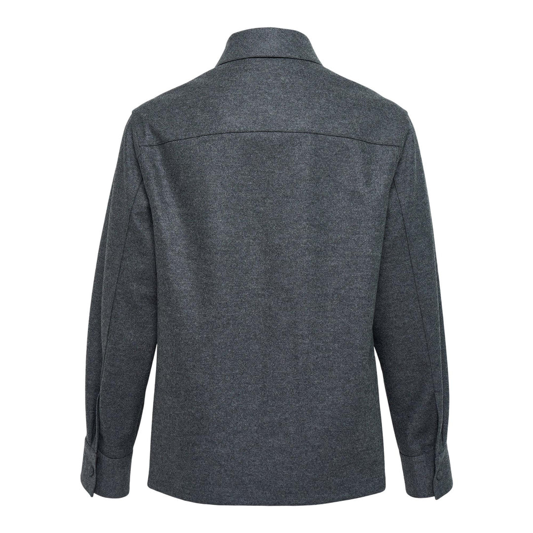 Wool Melton Long Sleeve Shirt - 2