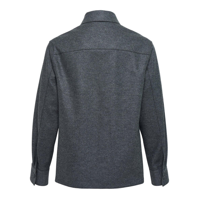 Jil Sander Wool Melton Long Sleeve Shirt outlook