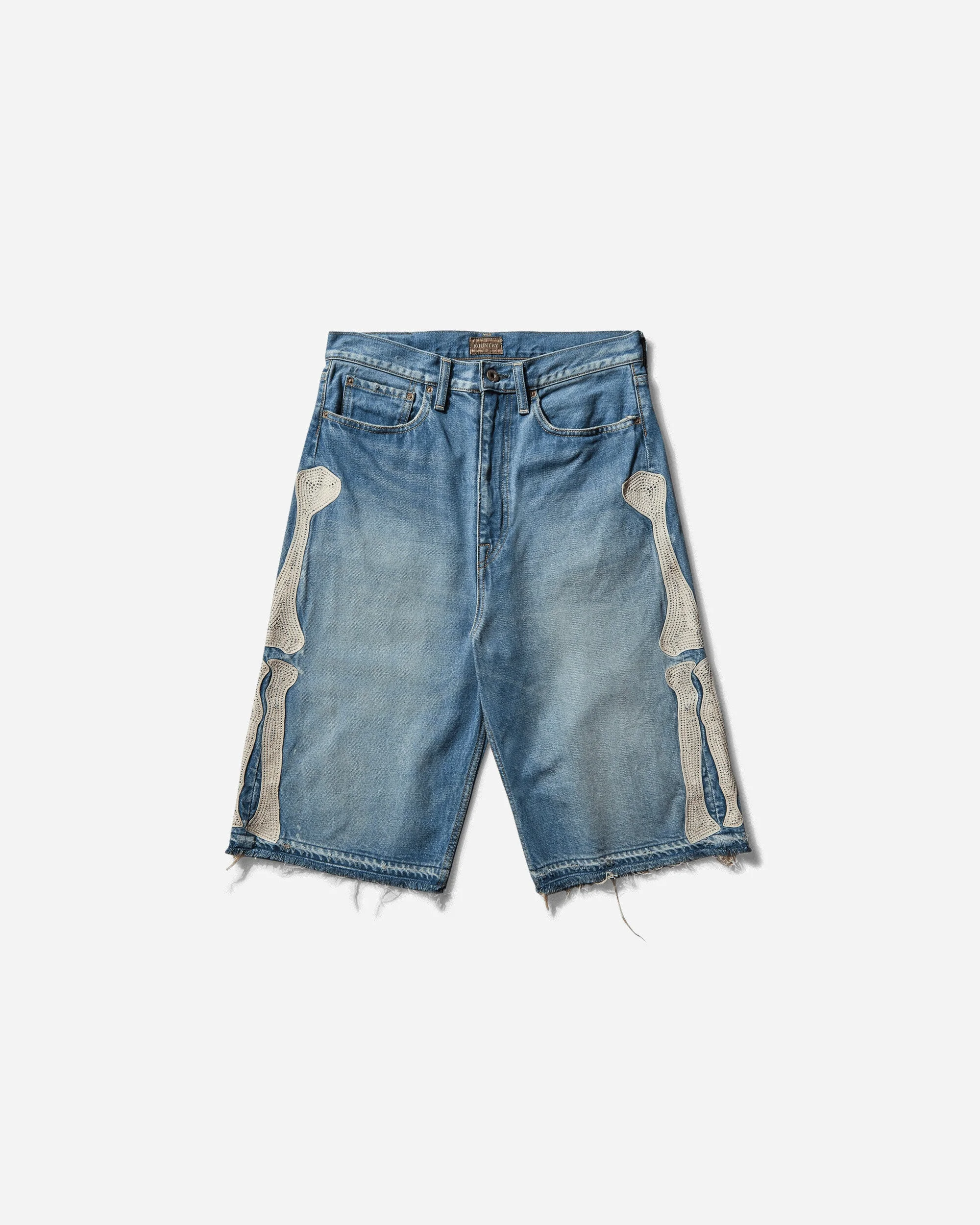 Men's 14oz Denim 5P Shorts (Bone) Blue - 1