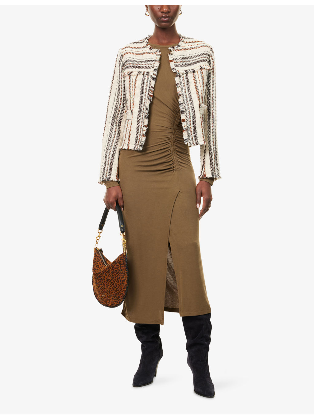 Izaria Fringed Knitted Jacket - 2