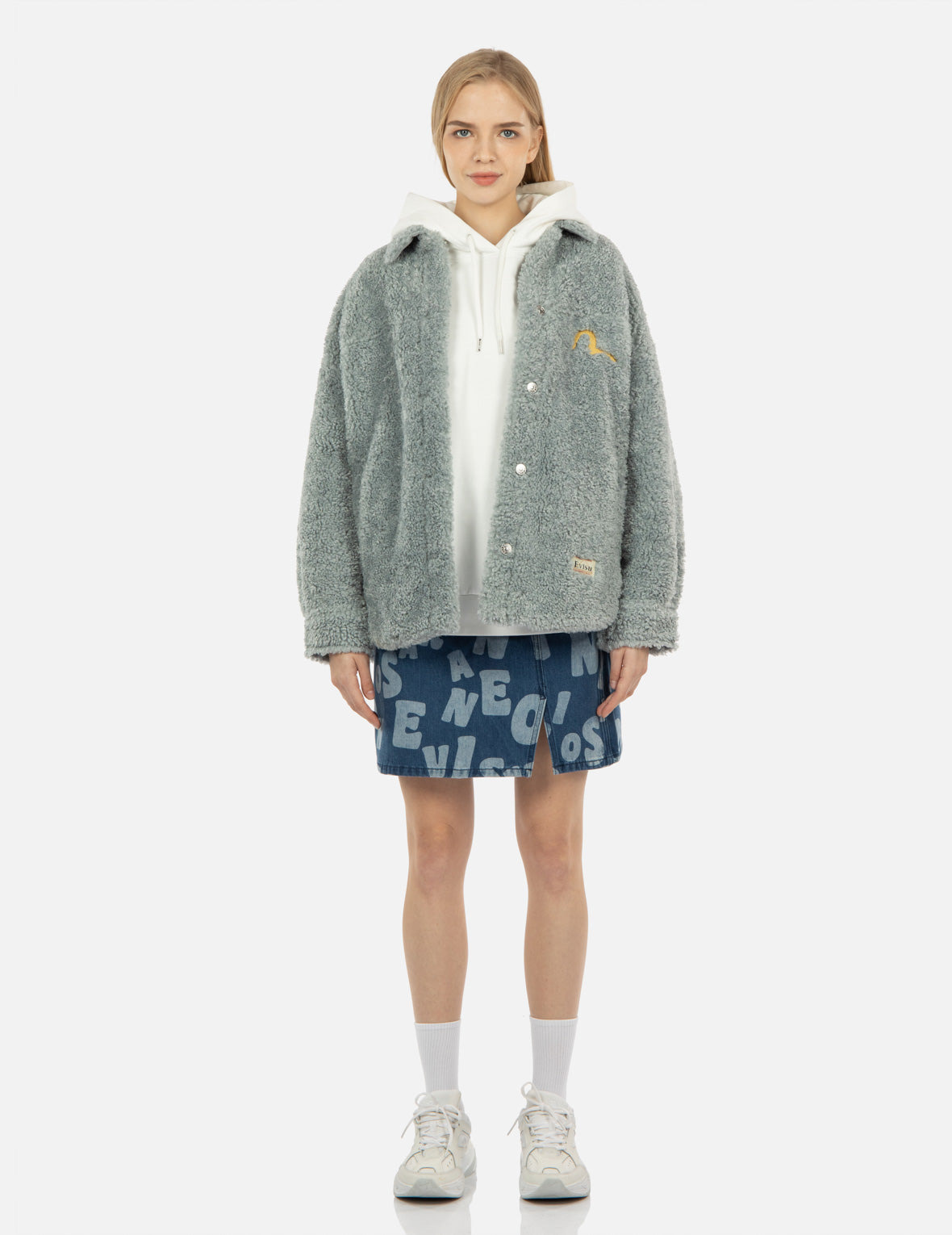 LOGO APPLIQUÉ SHERPA SHIRT JACKET - 6