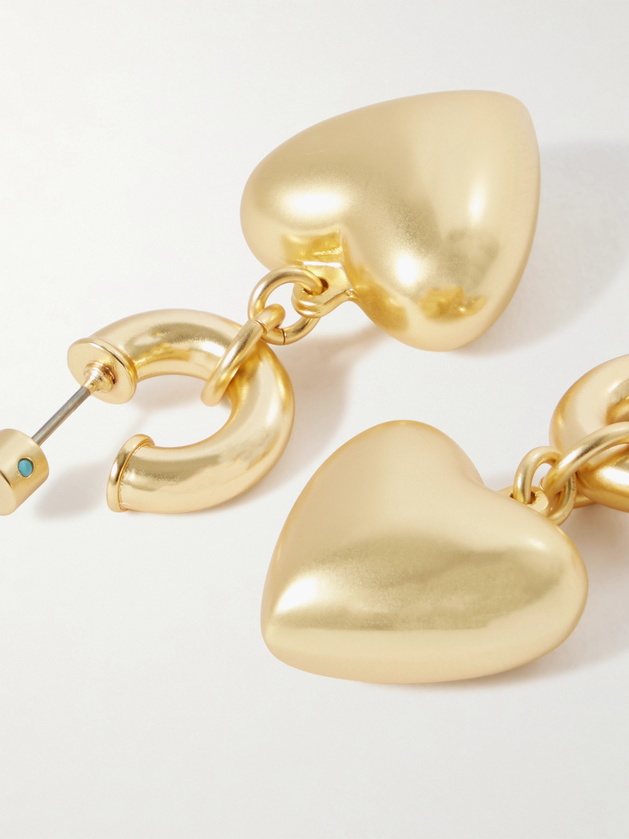 Heart & Soul Gold-tone Hoop Earrings - 3