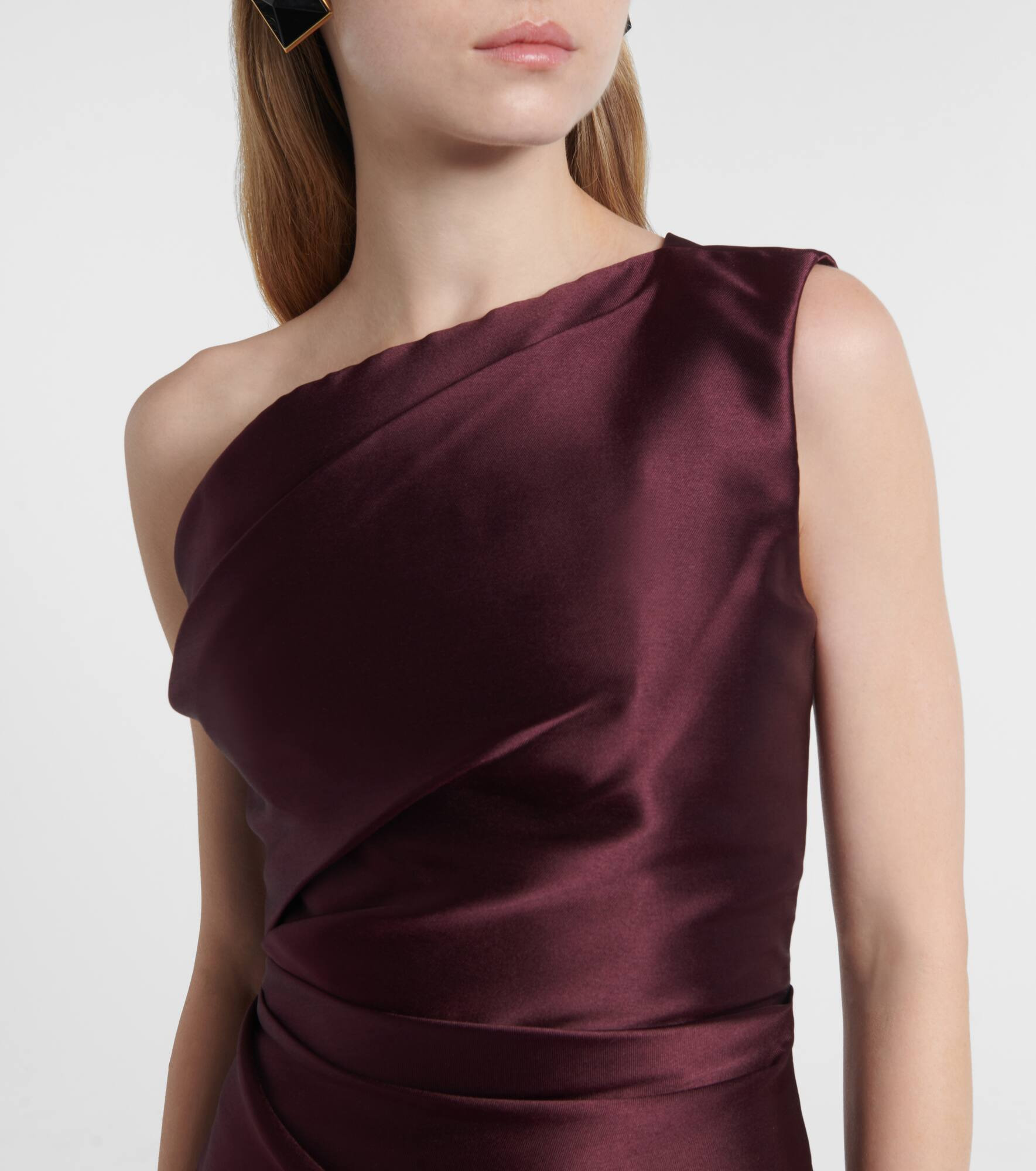 Kira gathered twill gown - 4