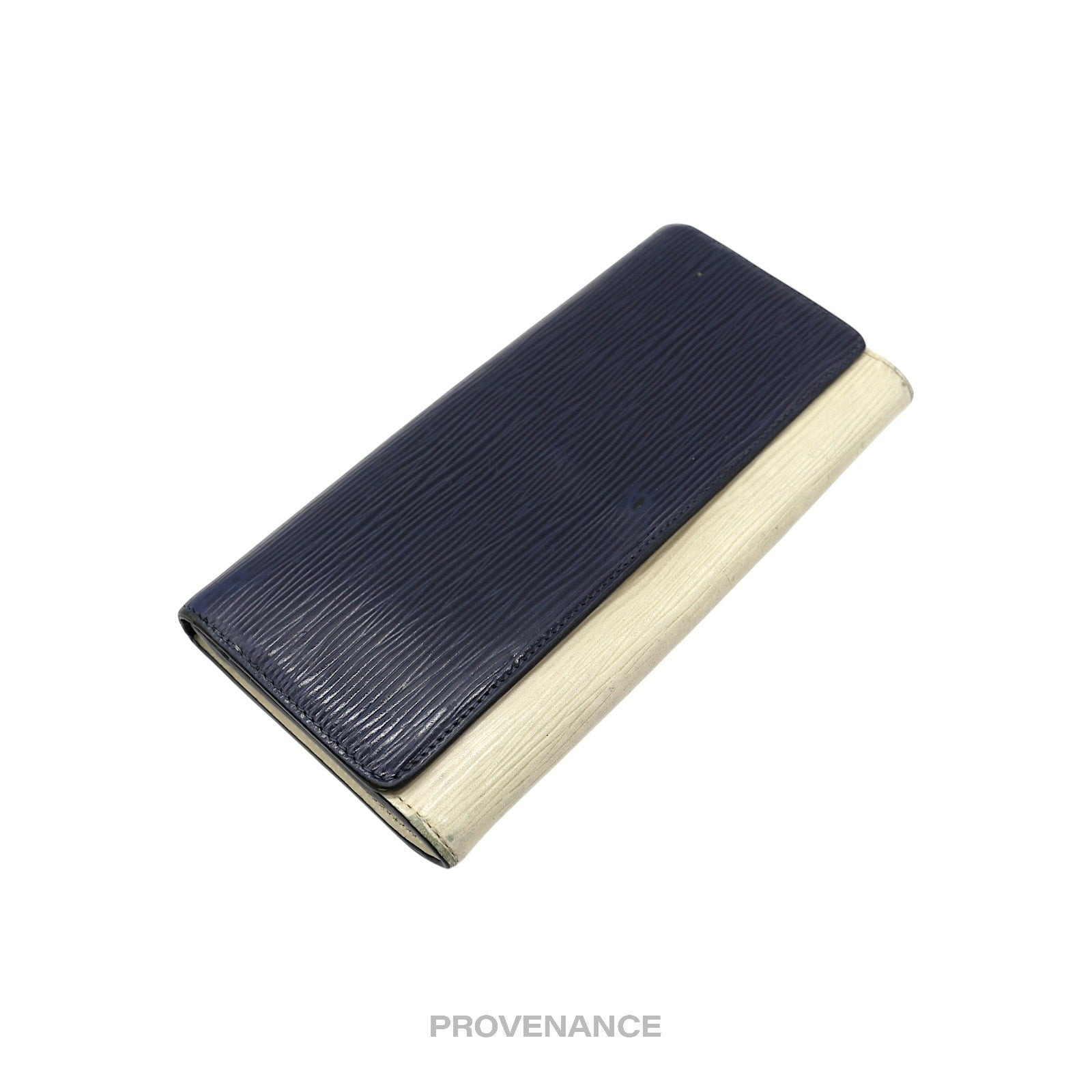 Louis Vuitton Long Wallet - White Blue Epi Patchwork - 4
