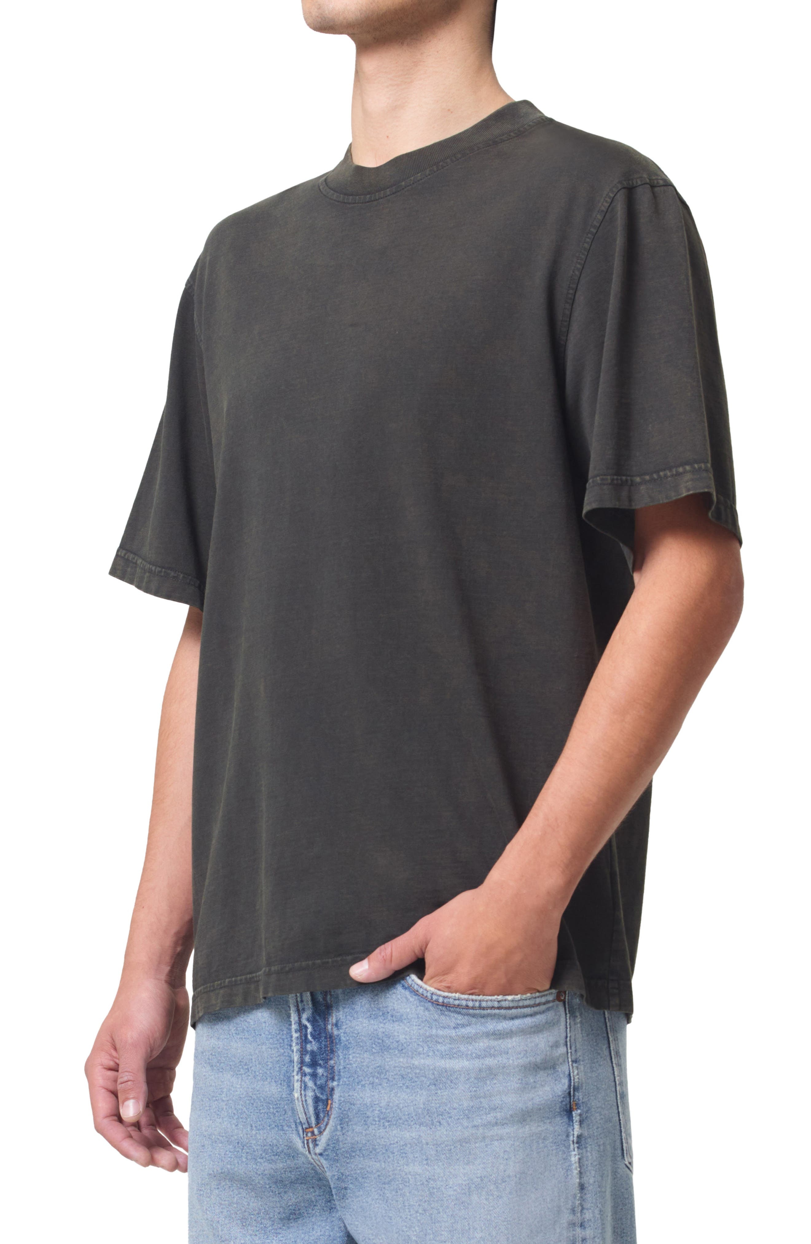 AGOLDE Asha Oversize Mock Neck T-Shirt in Fracture at Nordstrom - 7