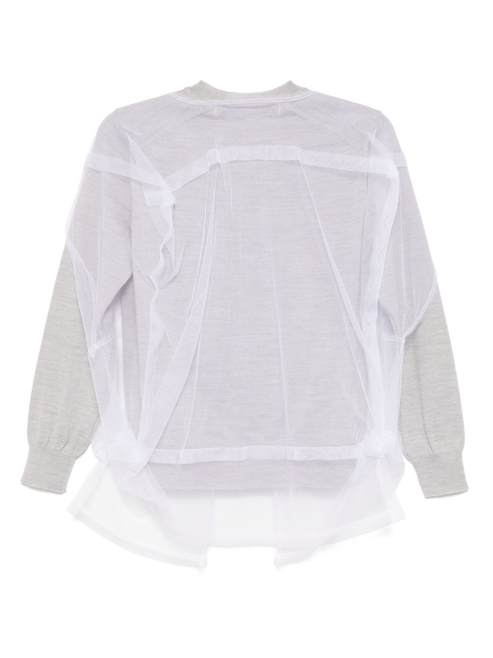layered wool cardigan - 2