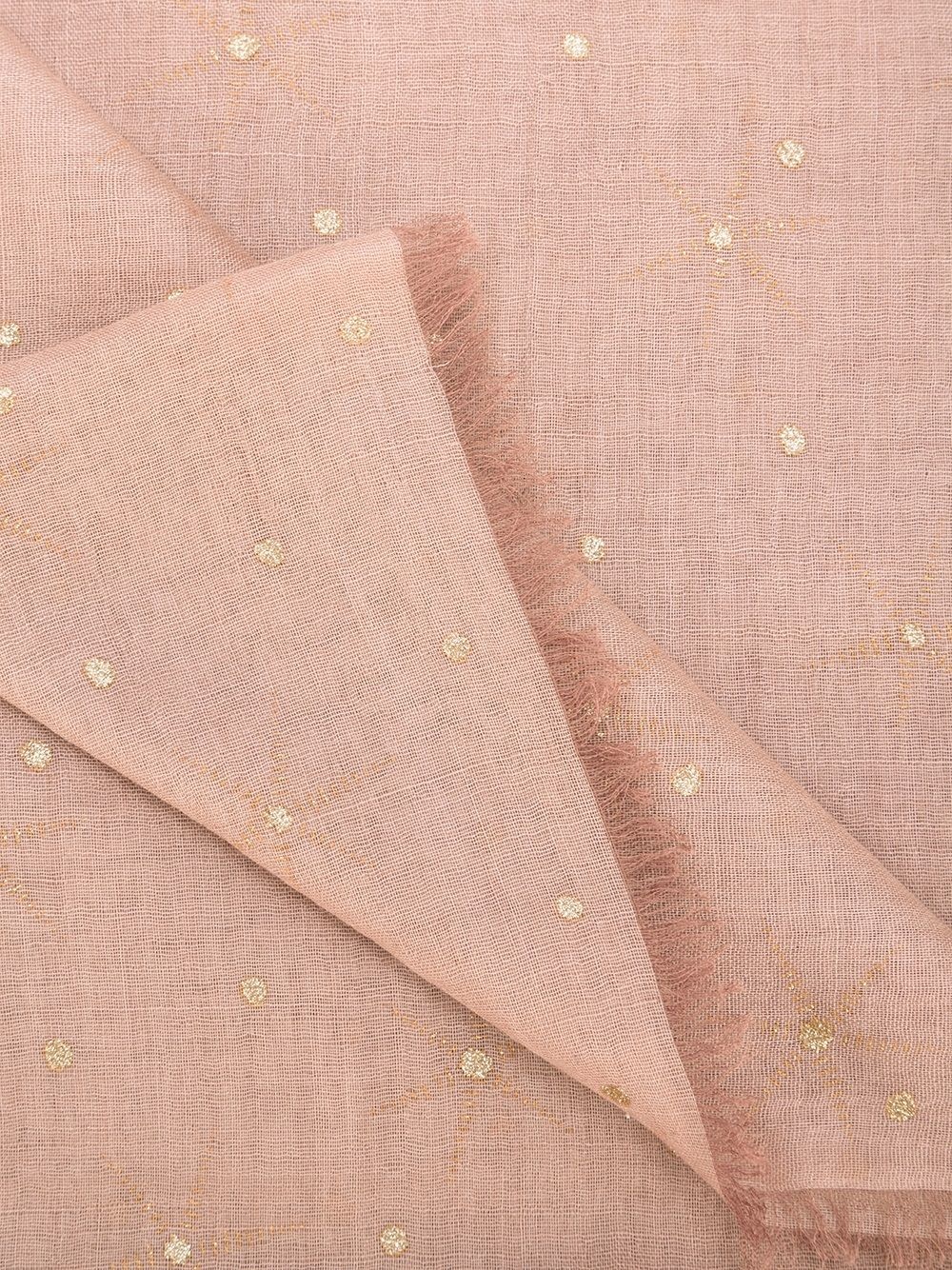 embroidered polka dot scarf - 3