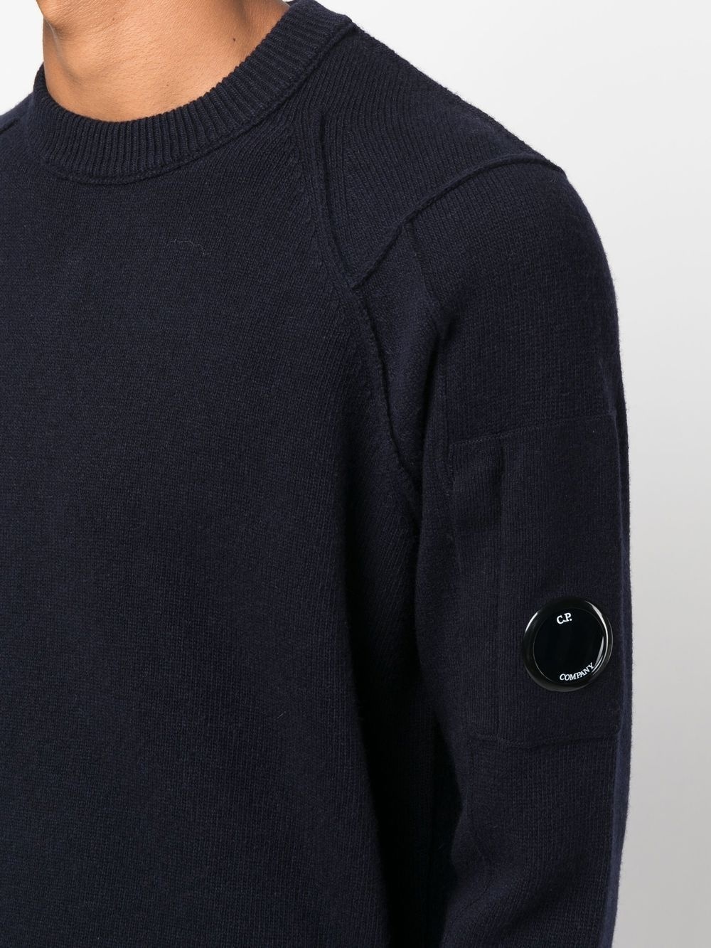 lens-embellished crewneck jumper - 6