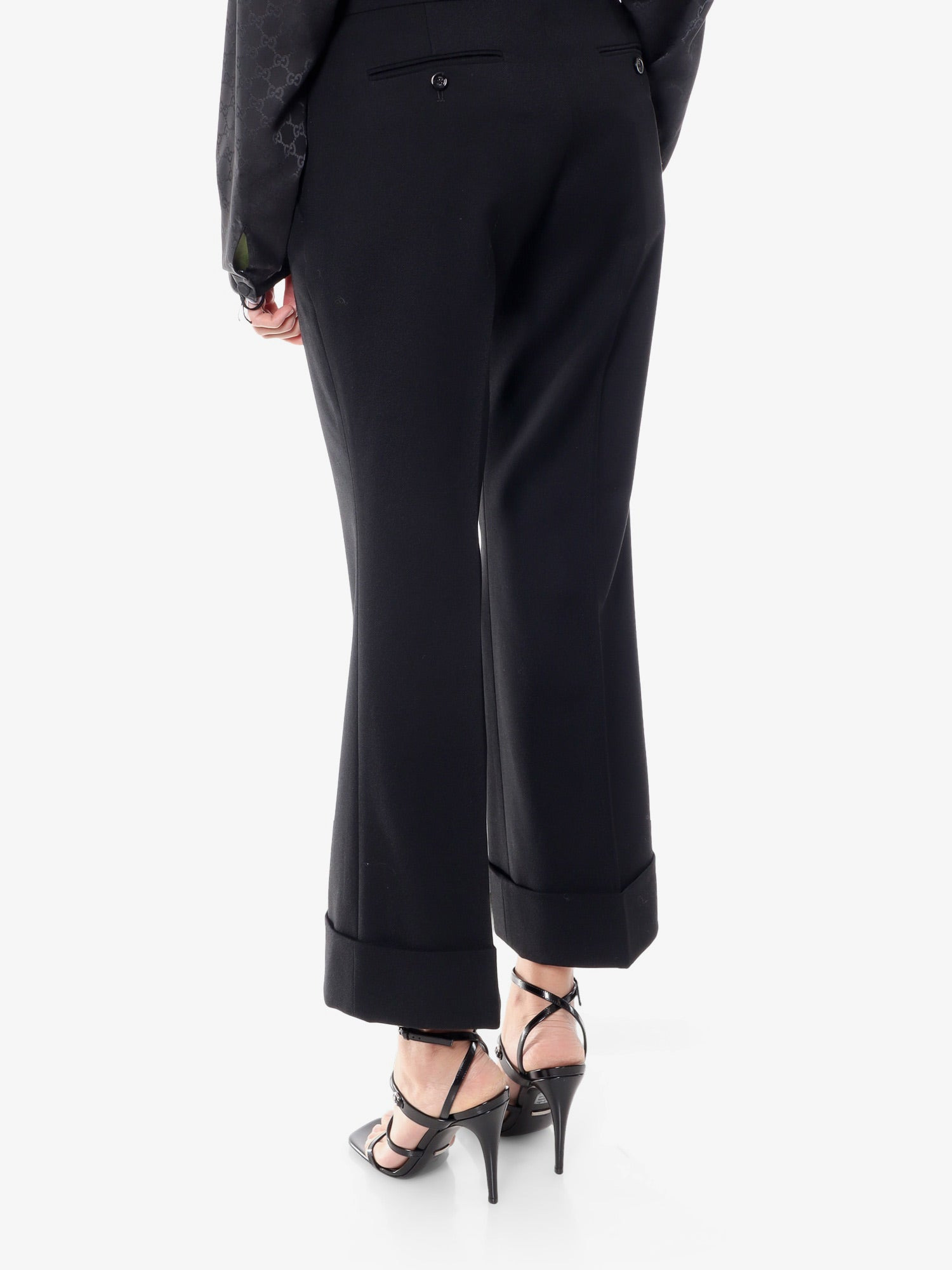Wool Trouser With Horsebit Metal Detail - 4
