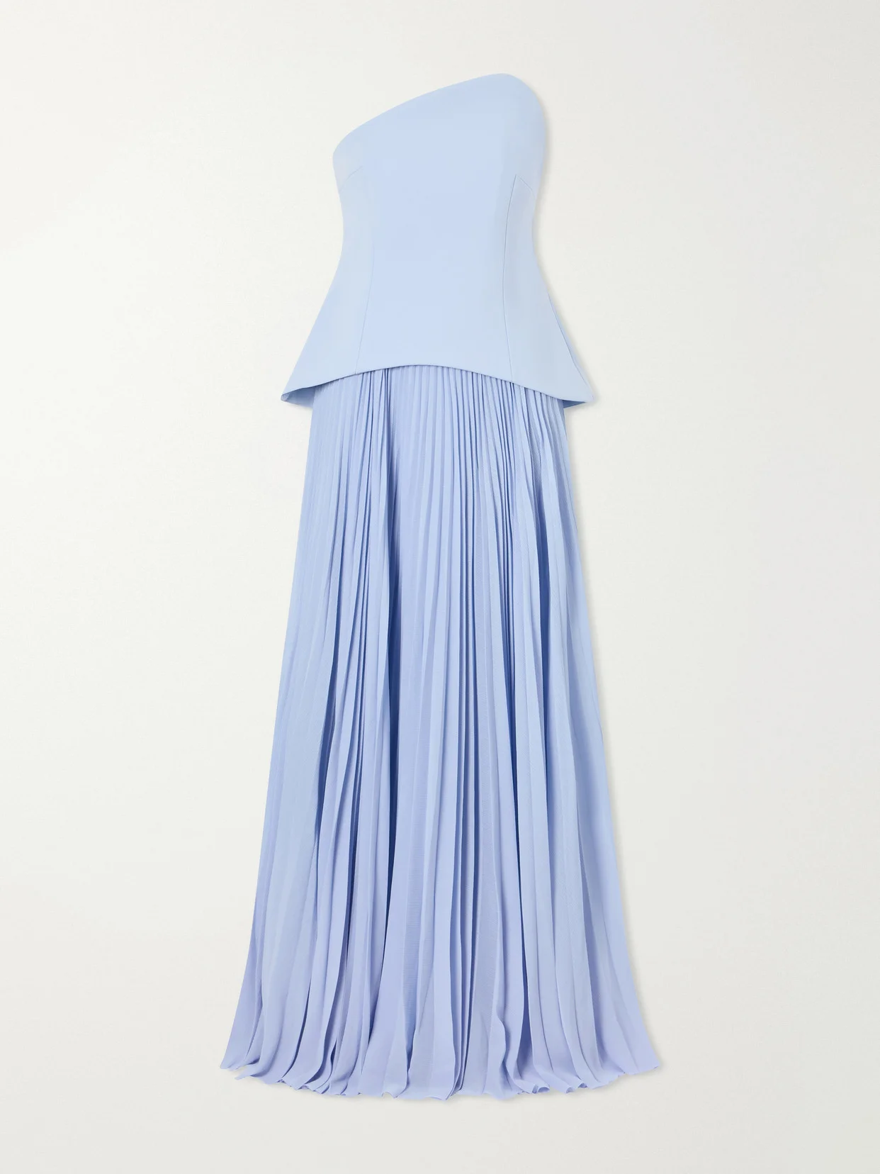Britt Pleated Crepe Gown - 1
