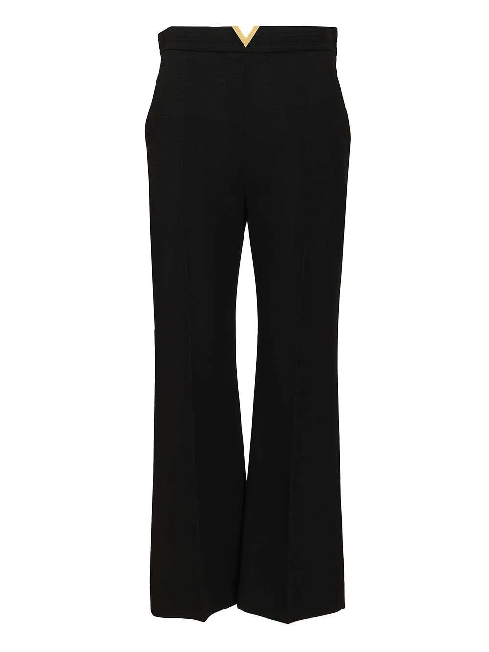 Valentino Garavani Women Vlogo Regular Trousers In Wool Crepe - 1