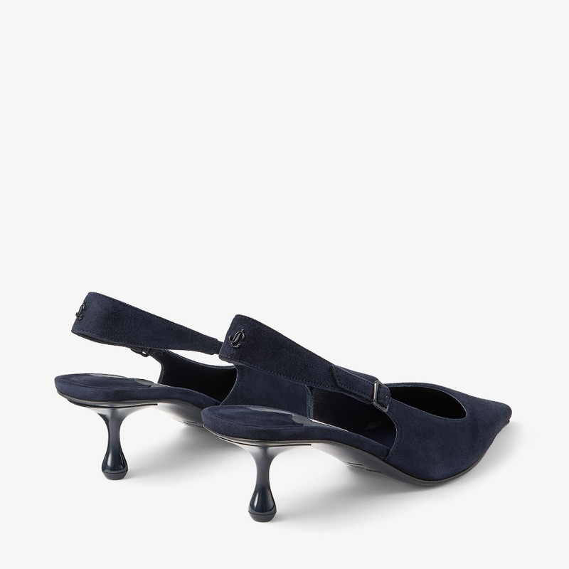 JIMMY CHOO Amel 50
Marine Suede Slingbacks outlook