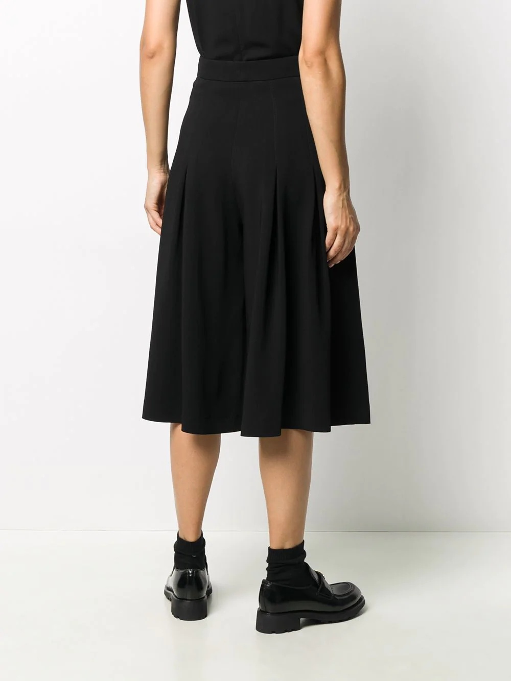 high-waisted pleated culottes - 4