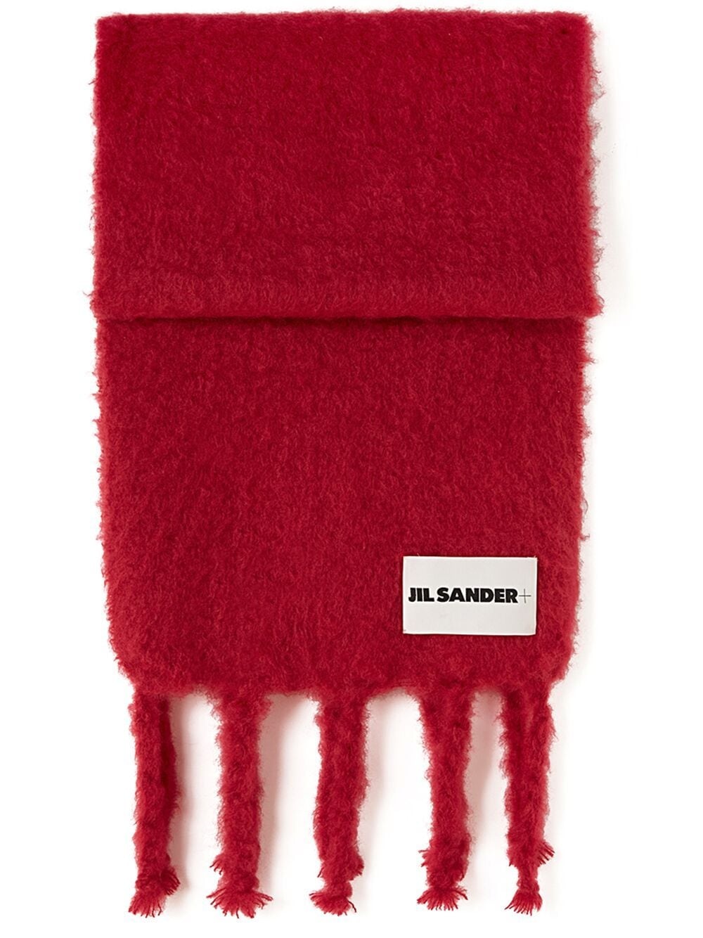 logo-patch chunky-knit scarf - 1