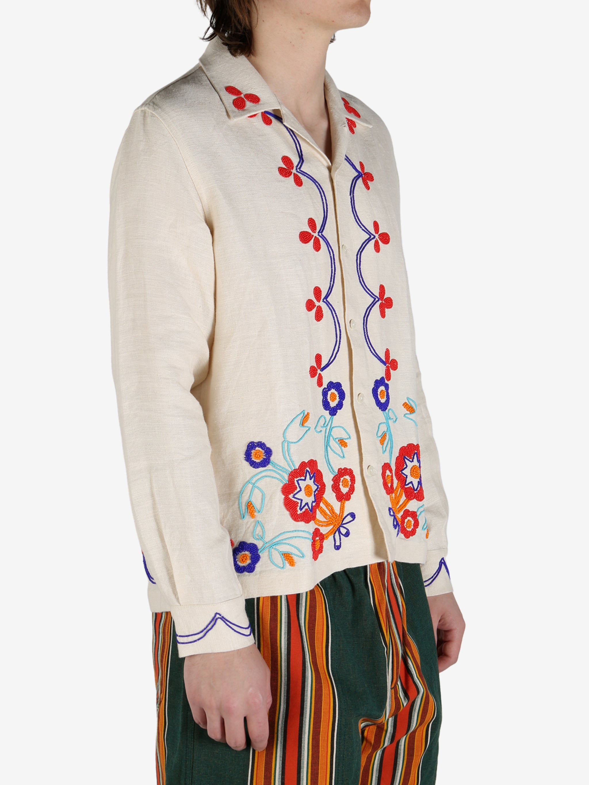BODE - Men Beaded Garden Party Shirt - 2