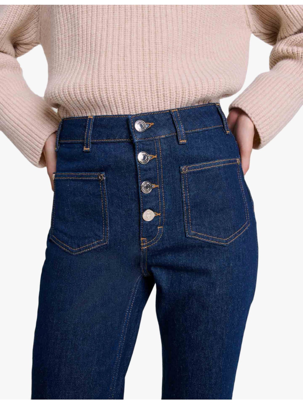 Bootcut high-rise stretch-denim jeans - 5