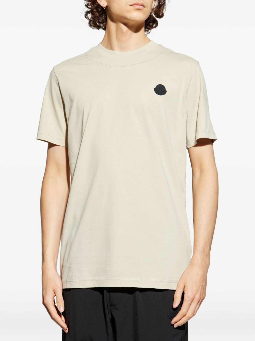 logo-patch cotton t-shirt - 3