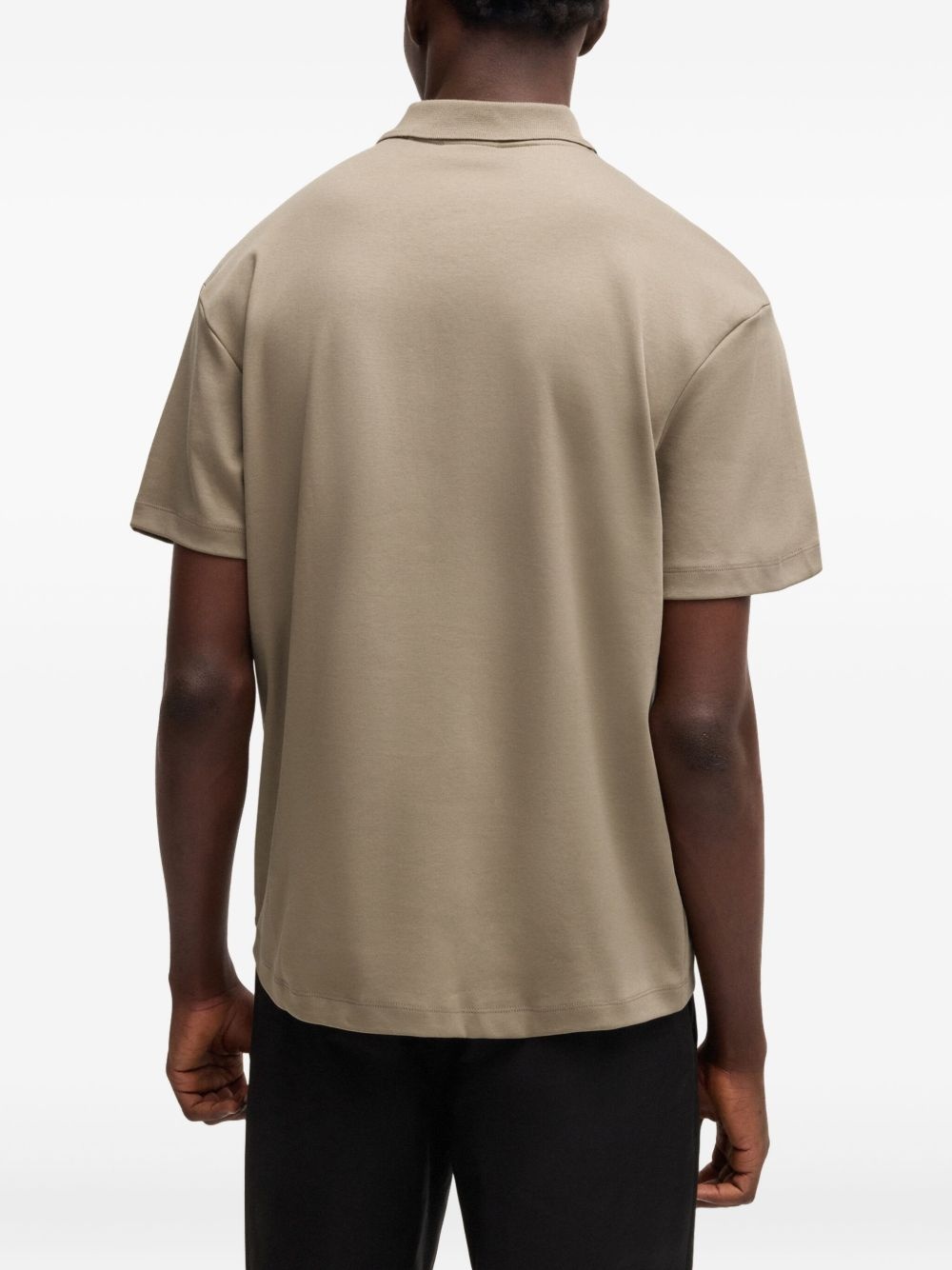 logo-patch polo shirt - 4