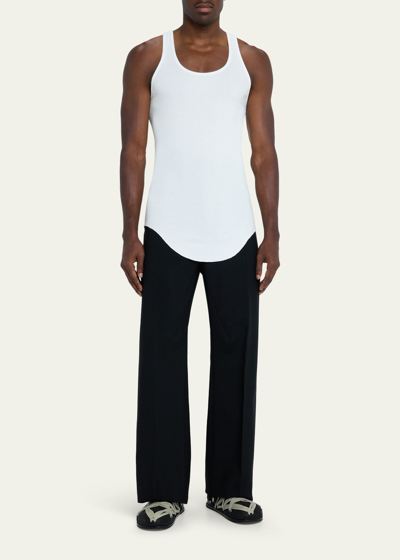 Rick Owens Men's Megalace Cracked Leather Mules outlook