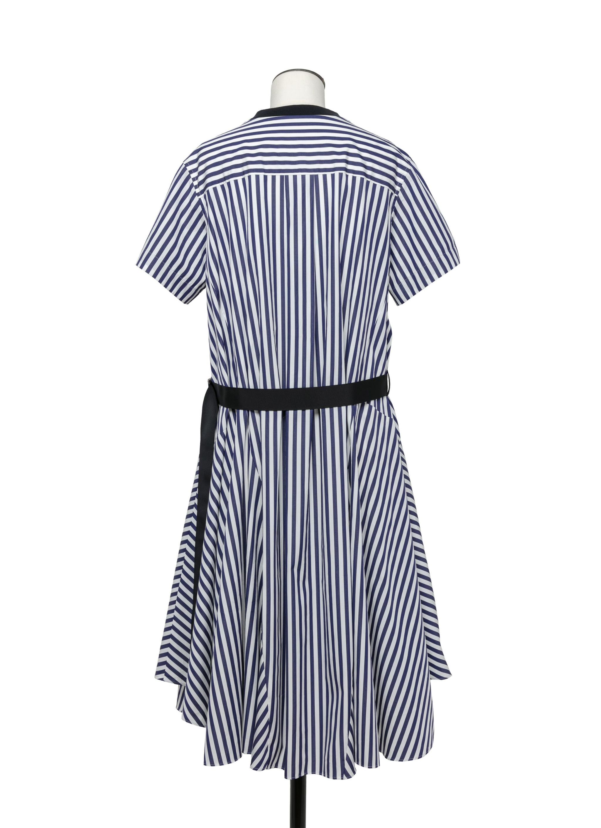 Thomas Mason Cotton Poplin x Cotton Jersey Dress - 4