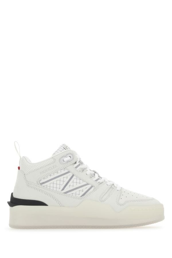 スニーカー MONCLER White fabric and nubuk Pivot sneakers Moncler White fabric and nubuk Pivot sneakers