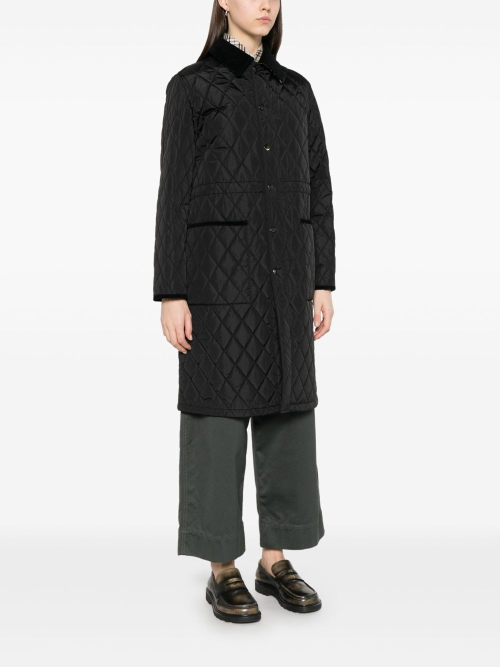 quilted parka coat - 3