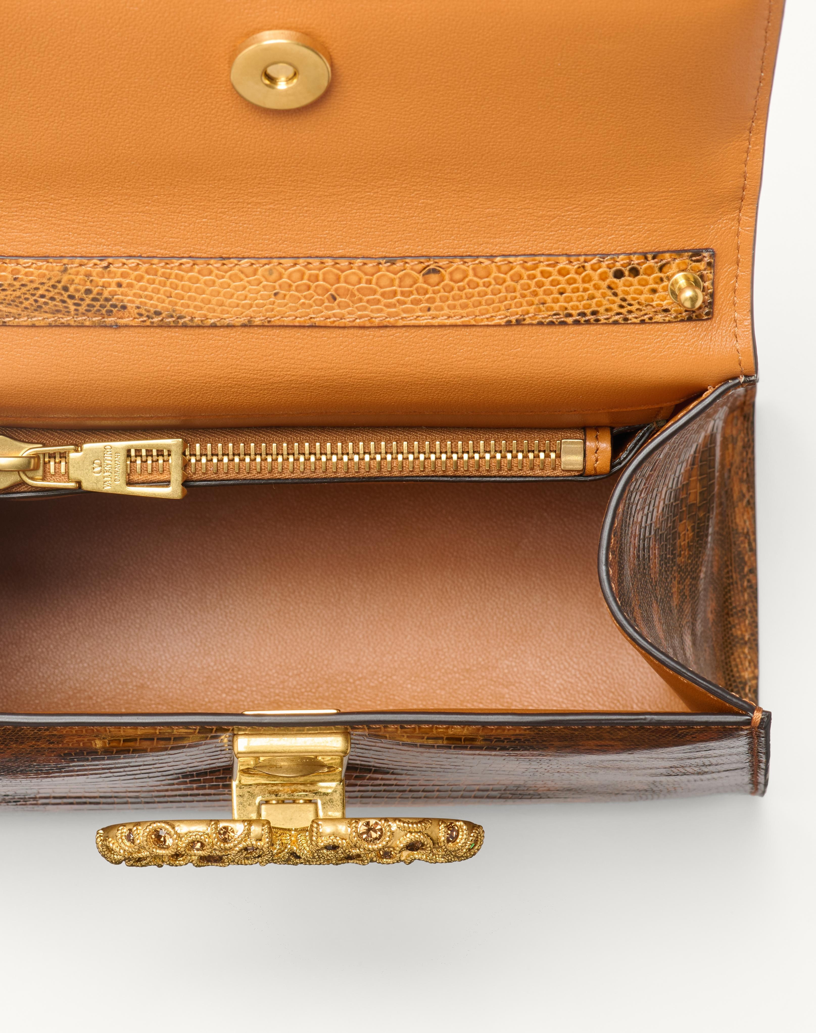 VALENTINO GARAVANI VSLING SMALL HANDBAG IN TEJUS WITH JEWEL LOGO - 5