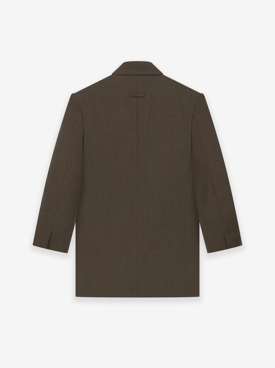 Wool Canvas Double Breasted Blazer - 2