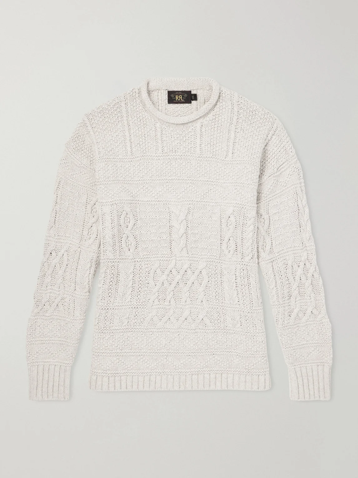 Cable-Knit Cotton, Linen and Silk-Blend Sweater - 1