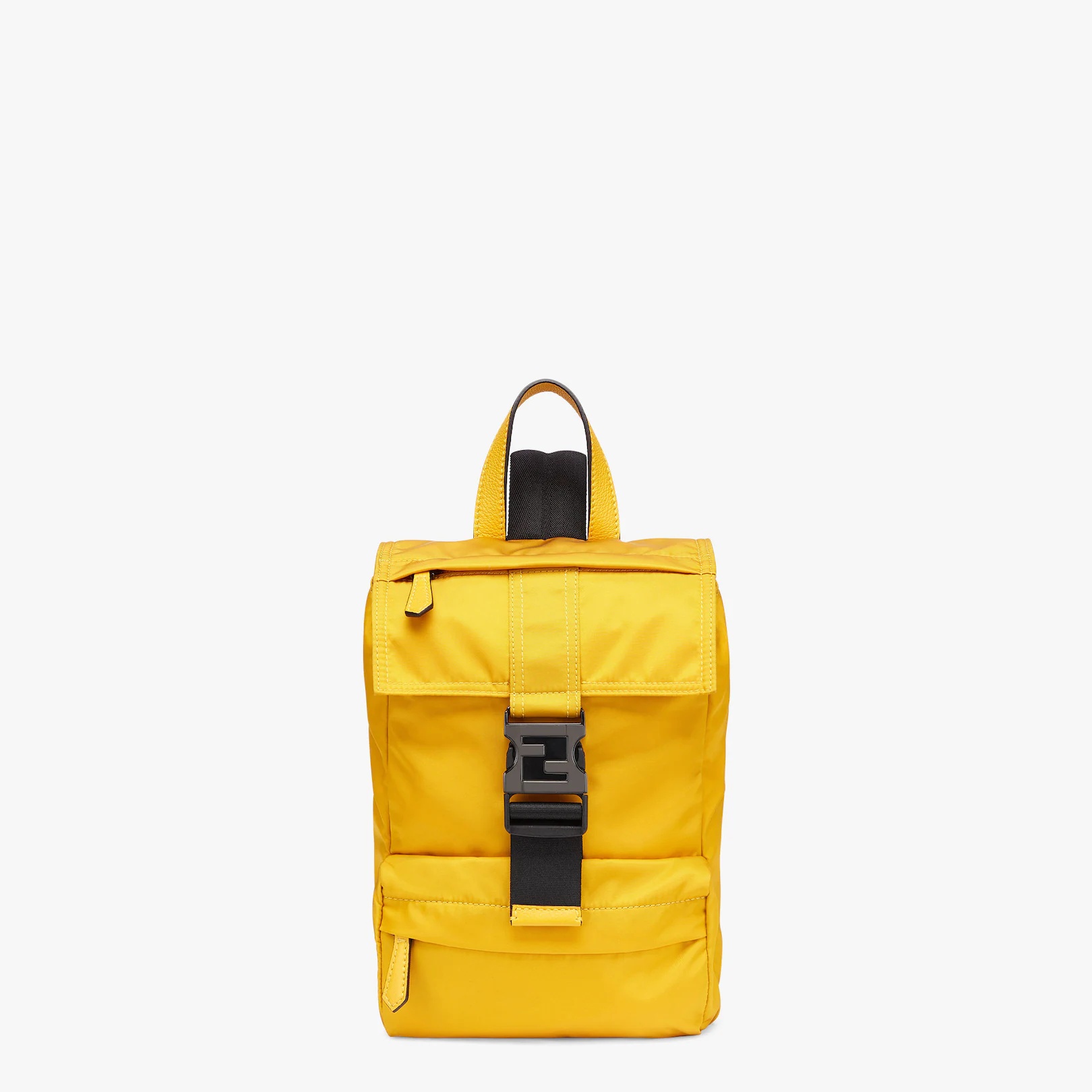 Yellow nylon backpack - 1