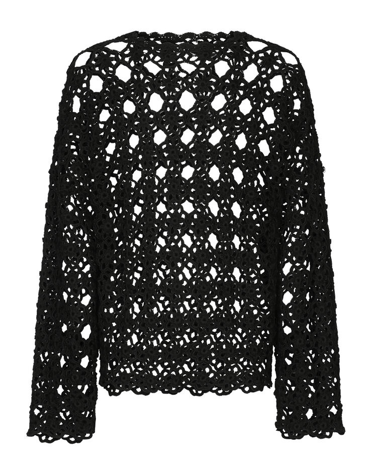 Cotton round-neck sweater - 1