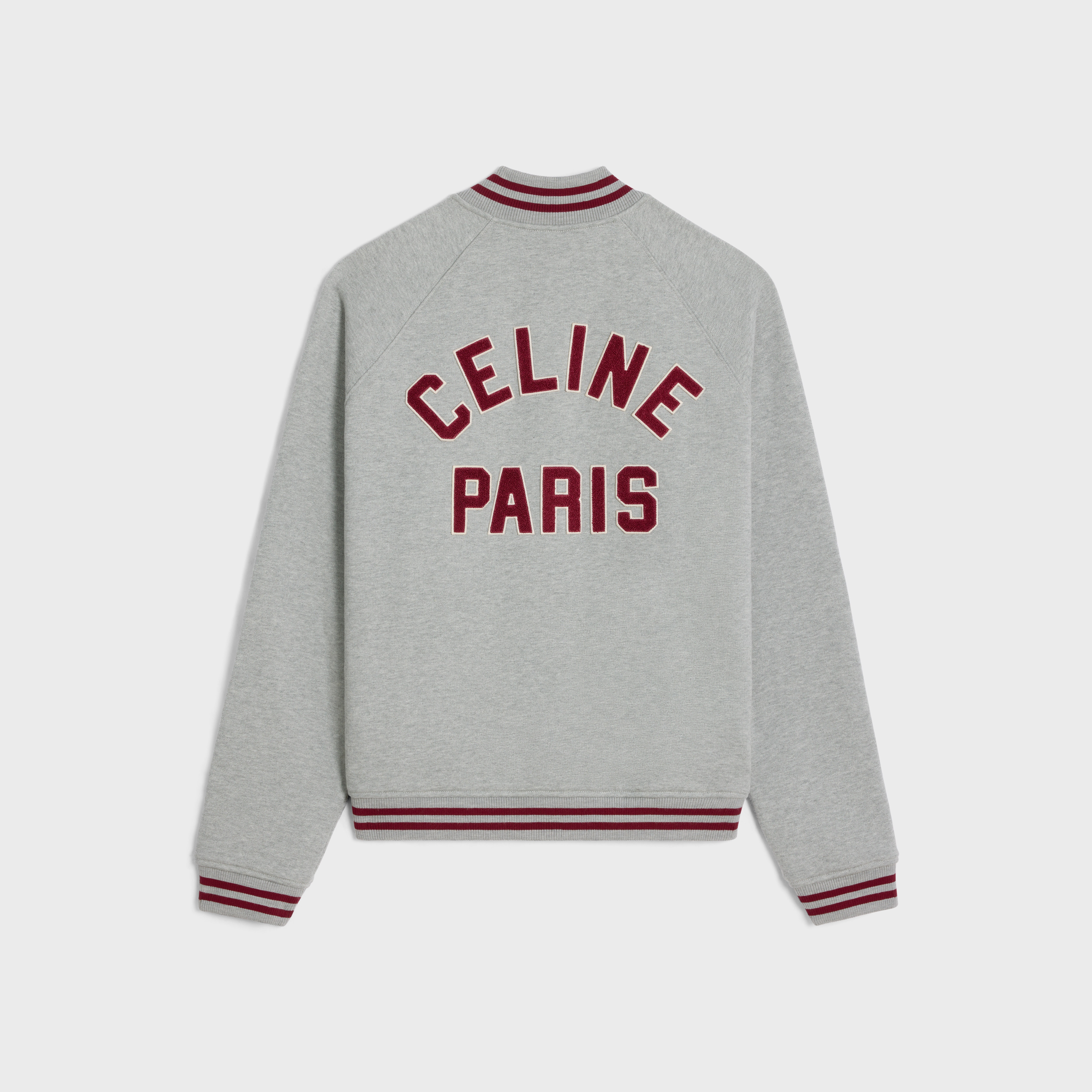 celine teddy college jacket in cotton fleece - 2