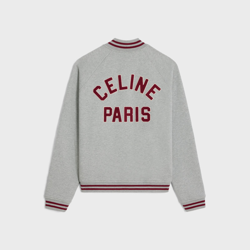 CELINE celine teddy college jacket in cotton fleece outlook