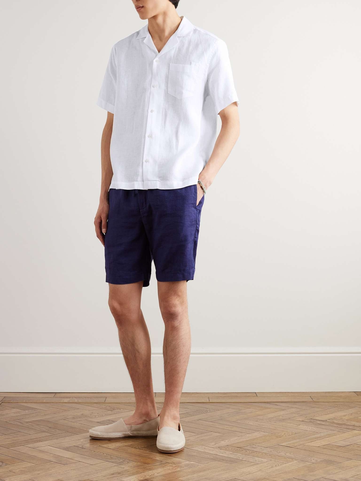 Angelo Camp-Collar Linen Shirt - 2