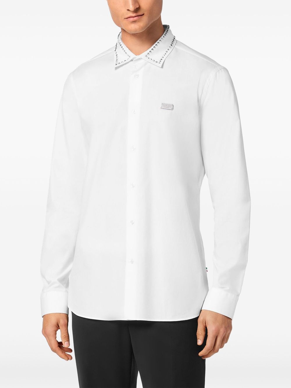 stud-embellished shirt - 3