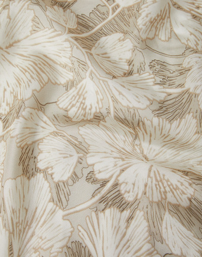 Brunello Cucinelli Silk flower print pongée foulard outlook