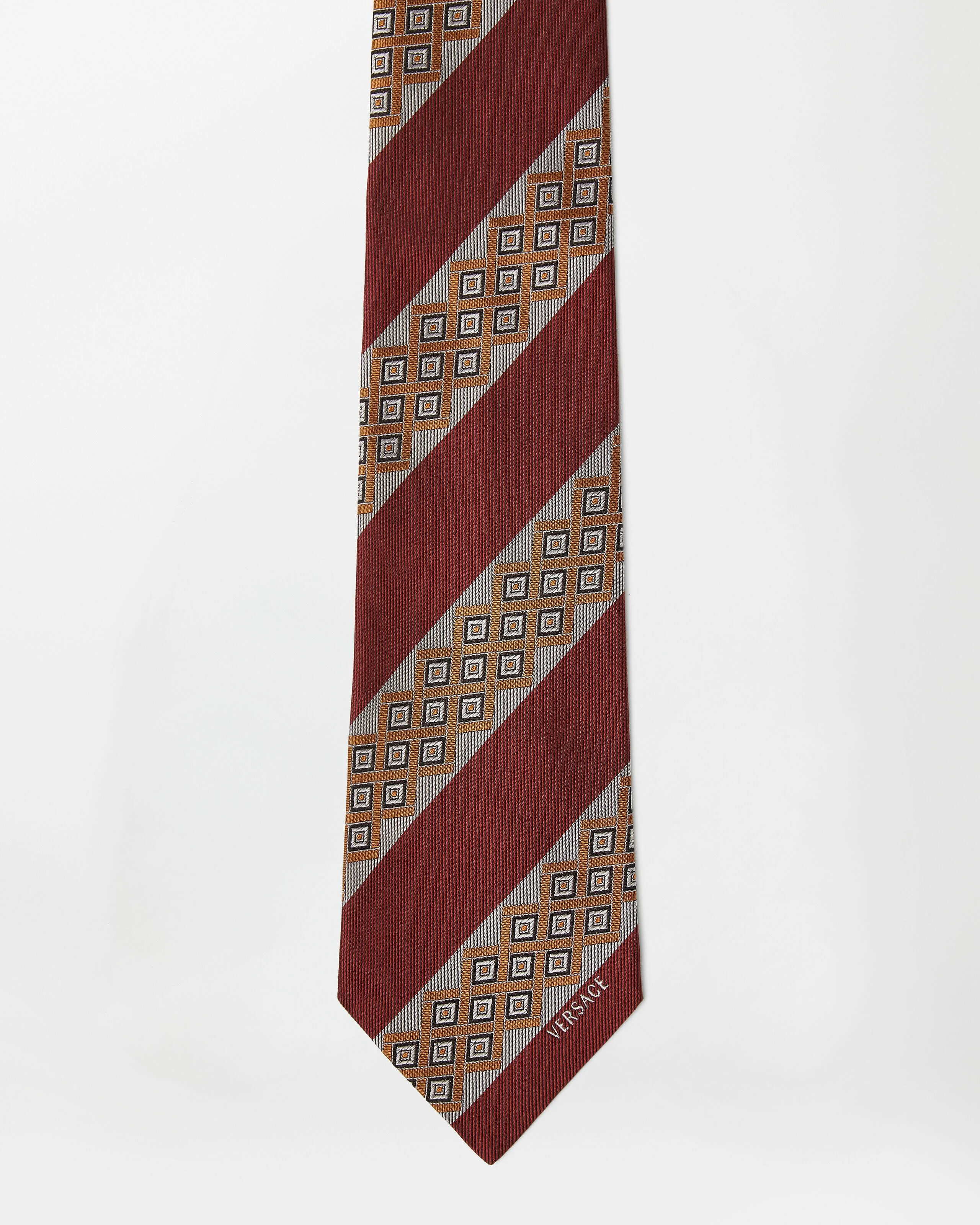 Printed Jacquard Silk Tie - 1
