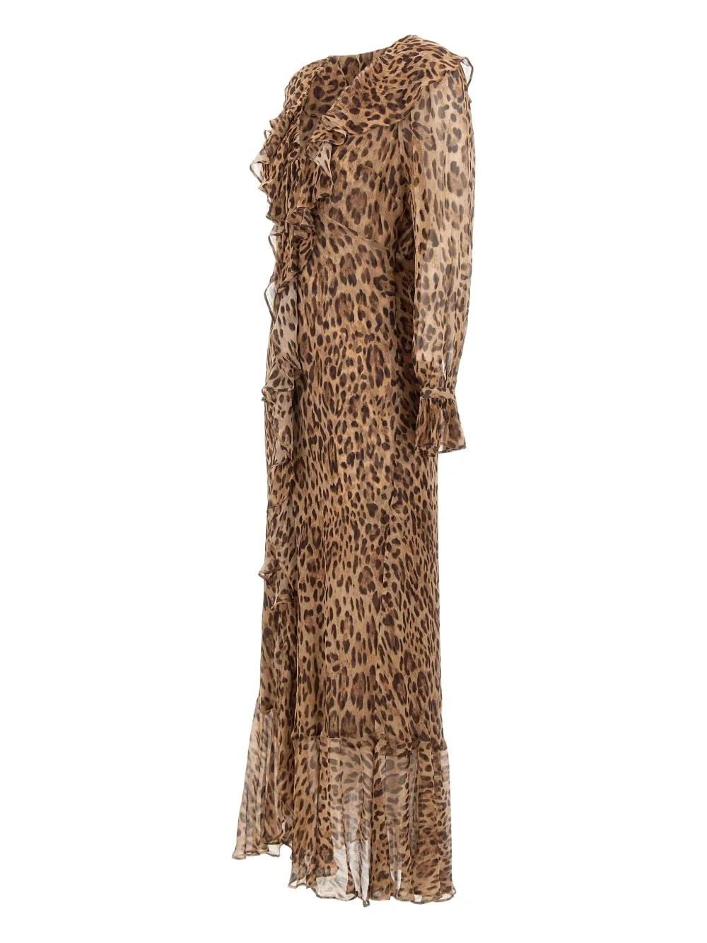 Grayce ruffled animal-print dress - 1