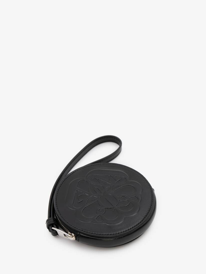 Curve Zip Coin Purse in Black - 5