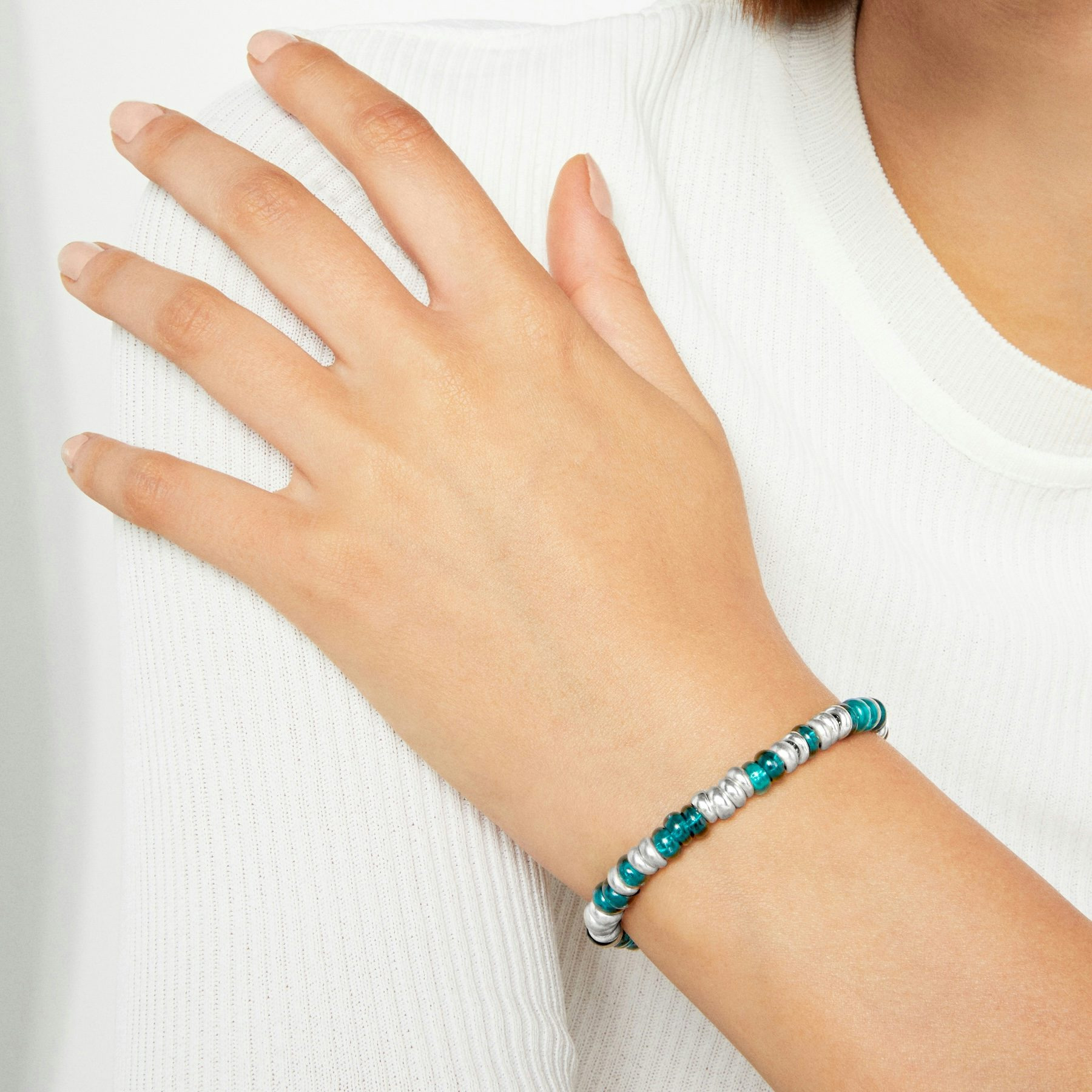 RONDELLE BRACELET IN SILVER & RECYCLED PLASTIC - 2