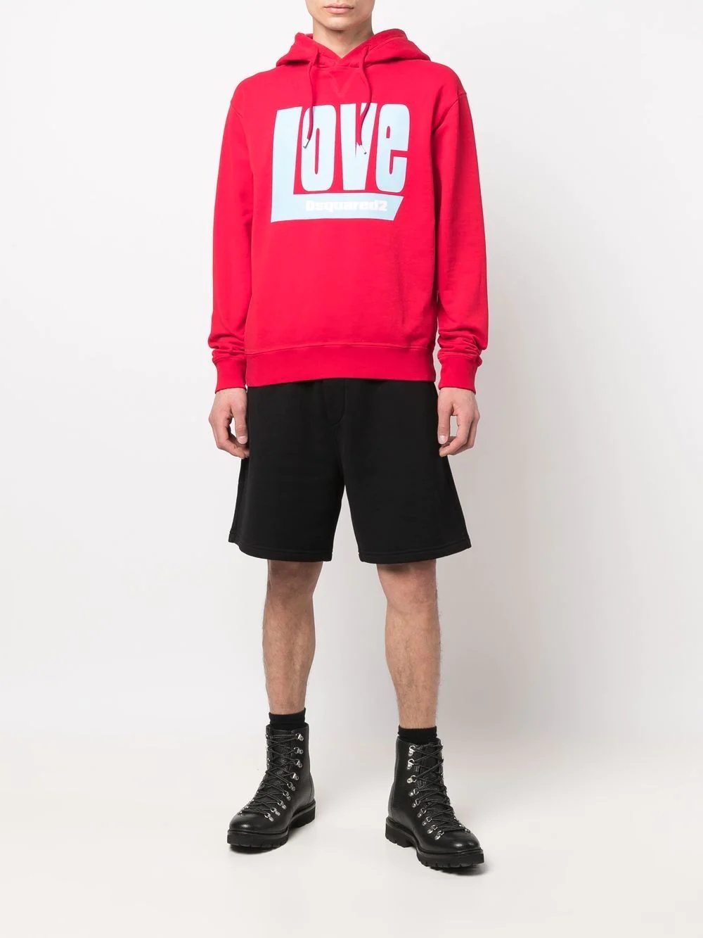 'Love' logo-print hoodie - 2