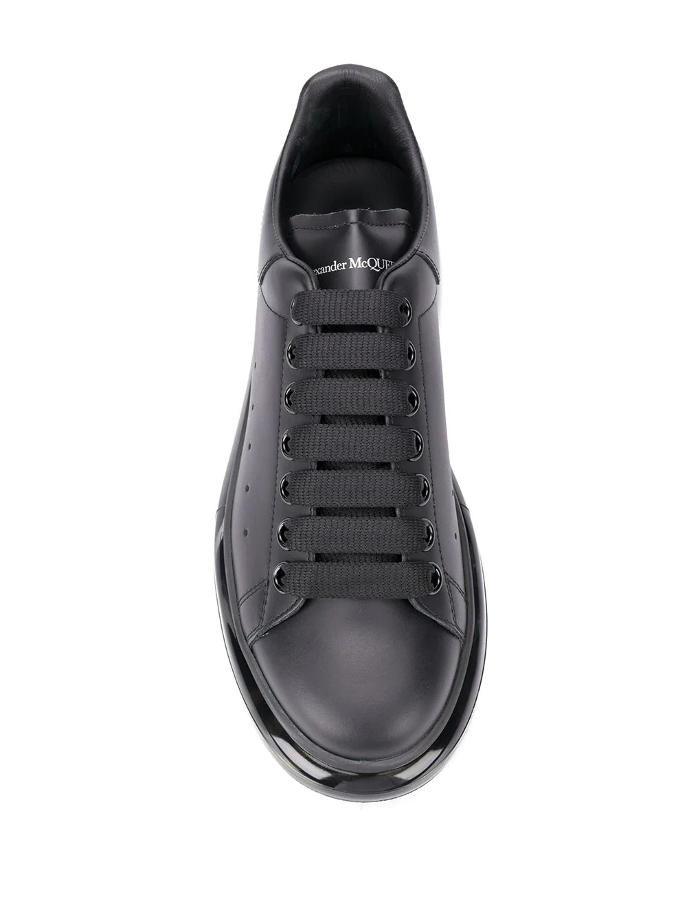 transparent sole lace-up sneakers - 4