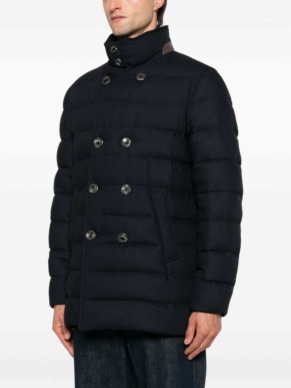 quilted double-breasted jacket - 3