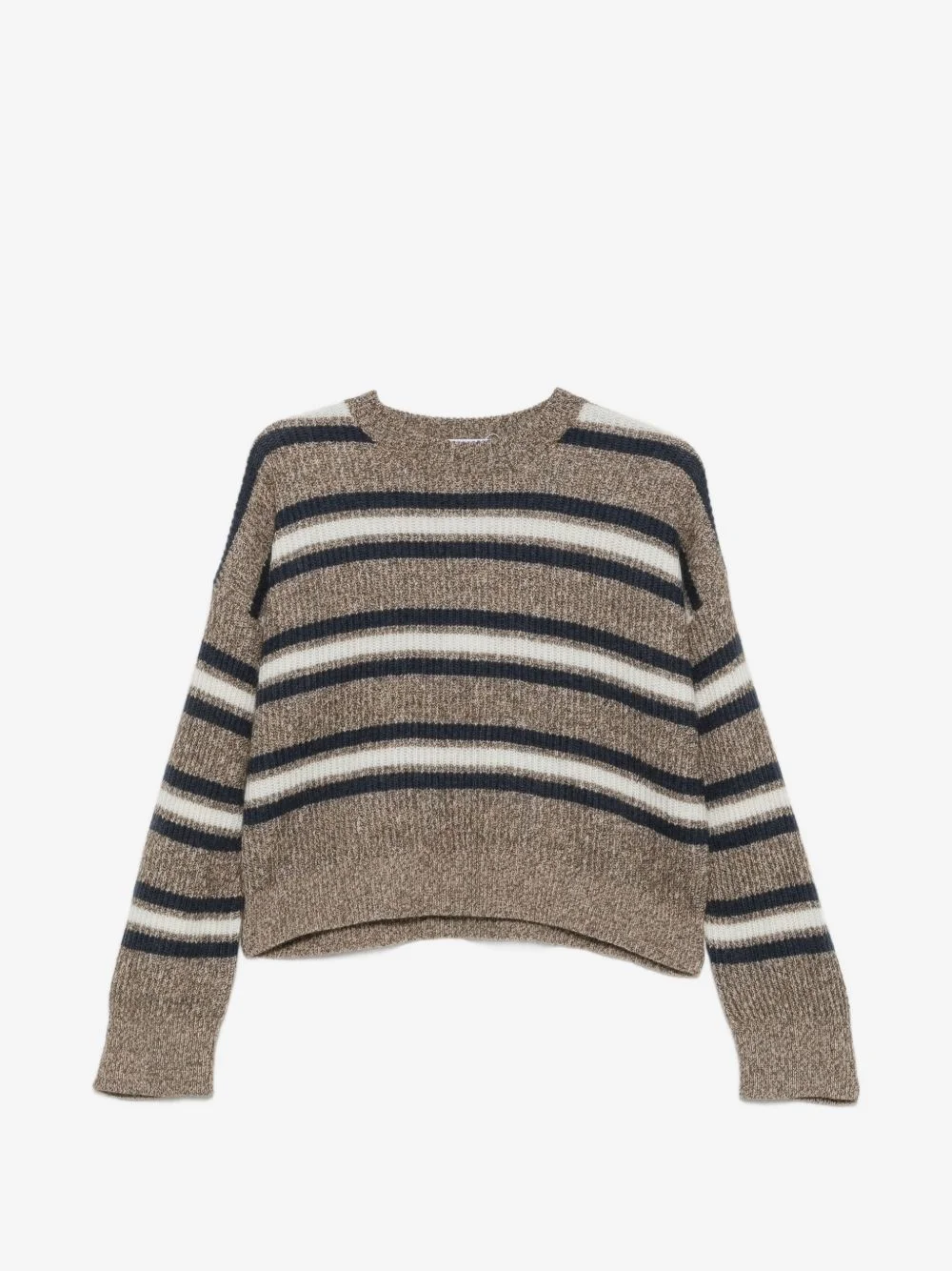 striped crew-neck sweater - 1