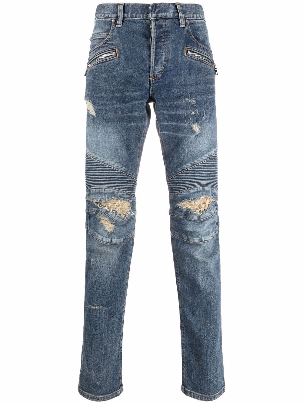 ripped-detail denim jeans - 1